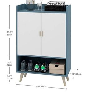 GDLMA Storage Cabinet, Blue Sideboard,Multi-Function Shoes Case for Hallway,Dining Room,Kitchen or Bedroom