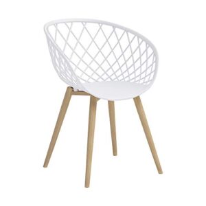 Jamesdar Kurv Mini Kids Chair, Set of 2, White/Natural