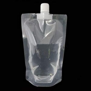 100pcs drink pouches, drinks flasks liquor pouch sealing storage packaging bag, disposable milk stand up with nozzle, transparent drinks pouch 100 ml/200 ml/250 ml/300 ml