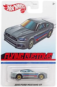 hot wheels flying customs 2015 ford mustang gt, silver