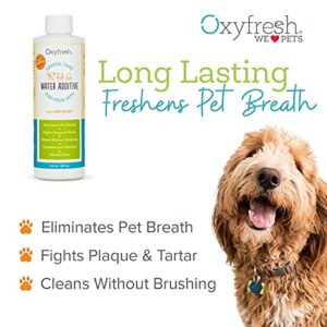 Oxyfresh Premium Pet Dental Care Solution Pet Water Additive: Best Way to Eliminate Bad Dog Breath and Cat Bad Breath - Fights Tartar & Plaque - So Easy, Just Add to Water! Vet Recommended 16 oz.