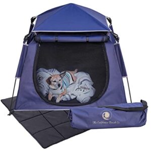 pop 'n go pet playpen for dogs and cats - 39 x 33 inch dog tent w/carrying bag - outdoor cat enclosures pets - dog travel accessories for camping - navy