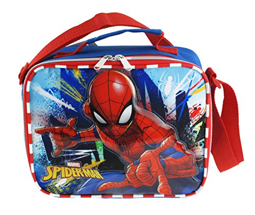 Spiderman Insulated Lunch Bag with Adjustable Shoulder Straps - Perfect Swing - A17324