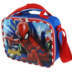 Spiderman Insulated Lunch Bag with Adjustable Shoulder Straps - Perfect Swing - A17324