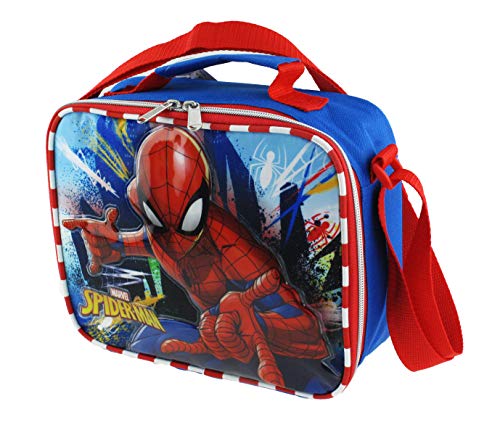 Spiderman Insulated Lunch Bag with Adjustable Shoulder Straps - Perfect Swing - A17324