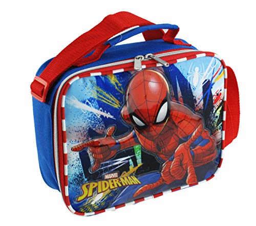 Spiderman Insulated Lunch Bag with Adjustable Shoulder Straps - Perfect Swing - A17324