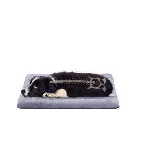 petcioso super soft dog cat crate bed blanket-fluffy pet bed all season-machine wash & dryer friendly-anti-slip pet beds（not for chewer (36in,grey)