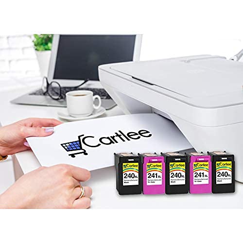 Cartlee Remanufactured High Yield Ink Cartridge Replacement for PG-240XL 240 XL CL-241XL 241 XL PIXMA MX472 MX452 MG3220 MG3520 MX432 MX439 MG2120 MX512 MG3600 MG3620 MX459 MX479 (3 Black, 2 Color)