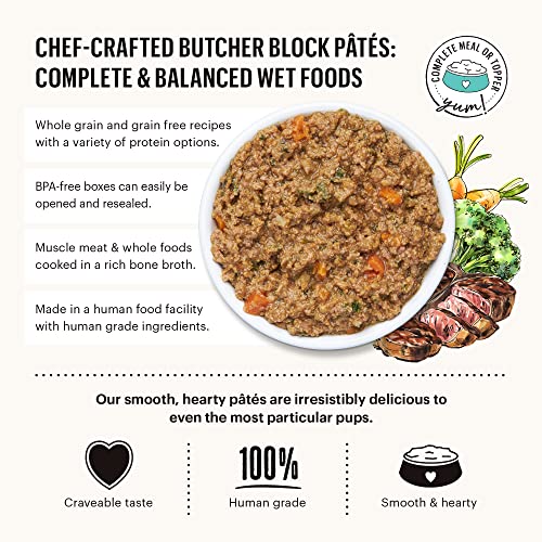 The Honest Kitchen Butcher Block Pâté: Chicken & Super Greens Wet Dog Food, 10.5 oz (Pack of 6)