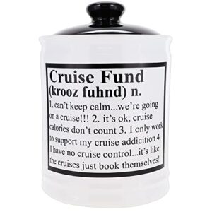 cottage creek cruise fund piggy bank for adults ceramic cruise vacation jar, cruise gifts