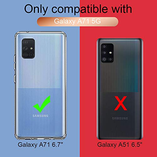 ANNSD Samsung A71 5G Case, Scratch Resistant & Anti Slip Crystal Clear Soft TPU Slim Fit Case for Samsung Galaxy A71 5G/A71 5G SM-A716 Phone(NOT Fit with A71 4G SM-A715F/DS)(Clear)