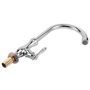 ANGGREK Kitchen Faucet - G1/2" Male Thread Kitchen Sink Faucet 360?Rotatable Easy Install Drinking Water Tap High Arc Vertical Cold Water Faucet