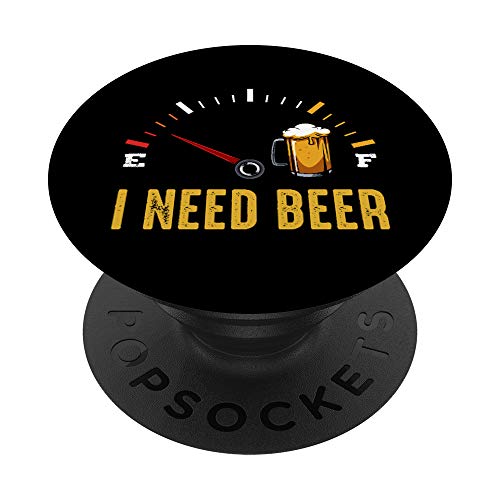 I Need A Beer Meter Alcohol Drinking Funny Brewing Hops PopSockets PopGrip: Swappable Grip for Phones & Tablets