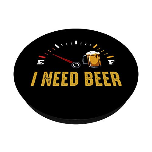 I Need A Beer Meter Alcohol Drinking Funny Brewing Hops PopSockets PopGrip: Swappable Grip for Phones & Tablets