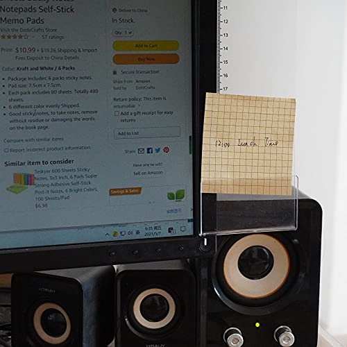 DzdzCrafts Kraft Paper and White Blank Lined Grids Pages 6-Packs 480 Sheets Sticky Notes Notepads Self-Stick Memo Pads