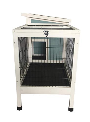 Seny Wooden Rabbit Hutch Bunny Cage Bunny Hutch W38 x D22.5 x H34