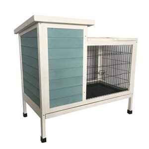 Seny Wooden Rabbit Hutch Bunny Cage Bunny Hutch W38 x D22.5 x H34