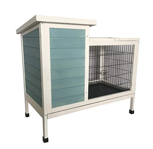 Seny Wooden Rabbit Hutch Bunny Cage Bunny Hutch W38 x D22.5 x H34