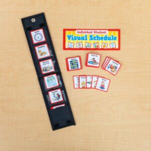 individual student visual schedule - 1 holder, 55 cards