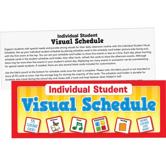 Individual Student Visual Schedule - 1 holder, 55 cards