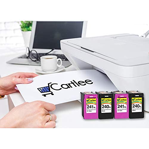 Cartlee 4 Remanufactured High Yield Ink Cartridge Replacement for PG-240XL 240 XL CL-241XL 241 XL PIXMA MX472 MX452 MG3220 MG3520 MX432 MX439 MG2120 MX512 MG3600 MG3620 MX459 MX479 (2 Black, 2 Color)