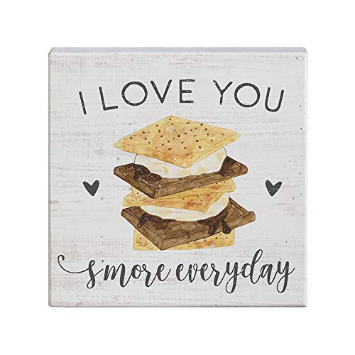 Simply Said, INC Small Talk Squares, I Love You S'More Every Day - Rustic Wooden Sign 5.25 x 5.25 in STS1438