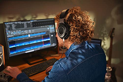 PHILIPS Over Ear Open Back Stereo Headphones Wired with Detachable Audio Jack, Studio Monitor Headphones for Recording Podcast DJ Music Piano Guitar (SHP9600)