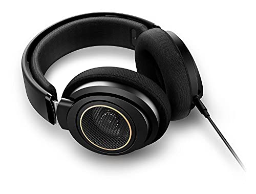 PHILIPS Over Ear Open Back Stereo Headphones Wired with Detachable Audio Jack, Studio Monitor Headphones for Recording Podcast DJ Music Piano Guitar (SHP9600)