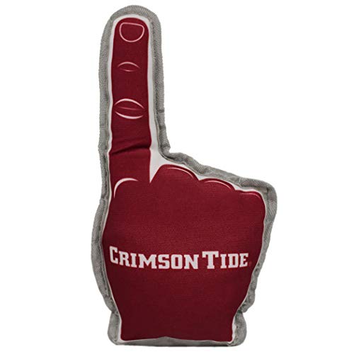 NCAA Alabama Crimson Tide #1 Fan Toy for Dogs & Cats. Best Tough PET Toy with Inner Squeaker.