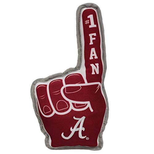 NCAA Alabama Crimson Tide #1 Fan Toy for Dogs & Cats. Best Tough PET Toy with Inner Squeaker.