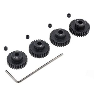 4pcs 48p pinion gear 3.175mm set hardened 28t 29t 30t 31t 48dp pitch gears rc upgrade part with screwdriver