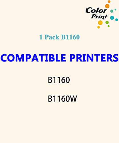 1-Pack ColorPrint Compatible B1160 Toner Cartridge Replacement for Dell B1160W 1160 Work with YK1PM 331-7335 HF44N HF442 B1163W B1165NFW Mono Laser Printer (Black)