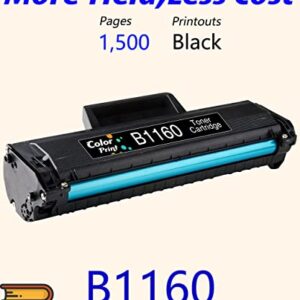 1-Pack ColorPrint Compatible B1160 Toner Cartridge Replacement for Dell B1160W 1160 Work with YK1PM 331-7335 HF44N HF442 B1163W B1165NFW Mono Laser Printer (Black)