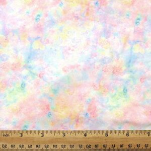 David Angie Tie Dye Printed Double Brushed Polyester Fabric Soft Smooth 4 Way Stretch Knit Fabric by The Yard for Dress Sewing (Colorful)