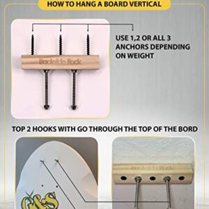 LN Backside Rock Skateboard Hooks | Premium Wall Hanger Setup | Skate Holder Rack Display | Vertical and Horizontal Hook | Deck and Full Setup for Heavy Duty Quality. (01)