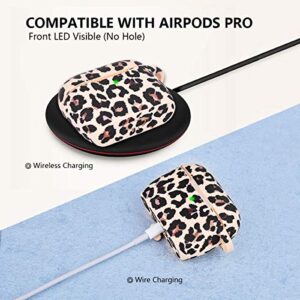 AIRSPO Silicone Cover Compatible AirPods Pro 1st Generation Case Floral Print Protective Case Skin for Apple Airpod Pro Charging Case 2019 LED Visible Shock-Absorbing Soft Slim Silicone Case