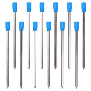 d1/ 2.75" ballpoint pen refills for penyeah 4-in-1 stylus/diamond stylus/lighted tip pen/led pen light or other brands,0.7mm fine point (pack of 12, blue ink)
