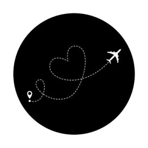 Love Travel Airplane Heart Flying Destination Traveling PopSockets Grip and Stand for Phones and Tablets