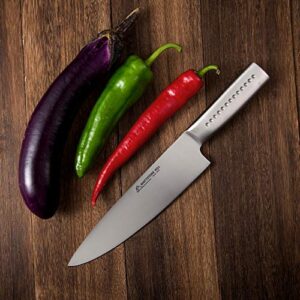 Chef Knife - MATTSTONE HILL 9 Inch Professional Kitchen Knife, German Steel Ultra Sharp Chefs Knife, Vegetable Knife, 304 Stainless Steel Handle