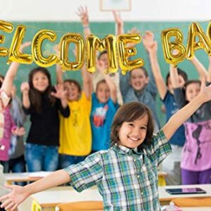 Treasures Gifted Gold Welcome Back Balloons - 16 Inch Welcome Back Decorations for Office, School, Home & More - Welcome Home Balloons, Welcome Home Decorations - Welcome Back Banner for Office & Home