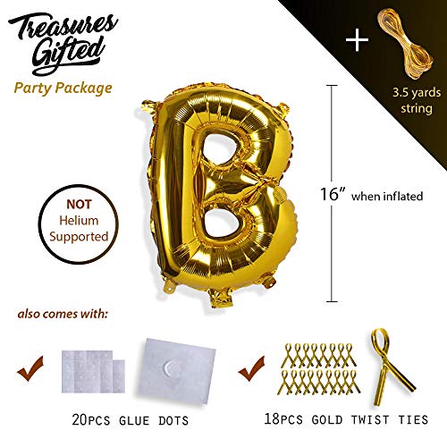 Treasures Gifted Gold Welcome Back Balloons - 16 Inch Welcome Back Decorations for Office, School, Home & More - Welcome Home Balloons, Welcome Home Decorations - Welcome Back Banner for Office & Home