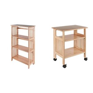 winsome wood mission shelving, natural & wood mission home office, natural