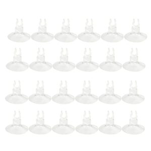aquaneat aquarium suction cups, for fish tank airline tubing, with clips 1/4" dia, 24pcs (clear)