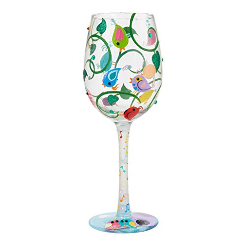 Enesco Lolita Wine Glass Song Birds, 15 ounces