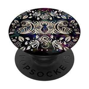 wiccan triple moon goddess maiden, mother and crone witch popsockets grip and stand for phones and tablets