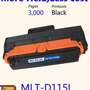 (1-Pack, Black) ColorPrint Compatible MLT-D115L Toner Cartridge Replacement for Samsung MLTD115L 115L D115L Xpress SL-M2830DW SL-M2880FW SL-2620ND SL-2820DW 2820ND SL M2670FN M2870FD M2870FW Printer