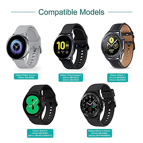 TUSITA Charger Compatible with Samsung Galaxy Watch 4/4 Classic Watch3 Active 1 2 SM-R500 SM-R830 SM-R820 SM-R840 SM-R850 - USB Charging Cable 3.3ft 100cm - Smartwatch Accessories