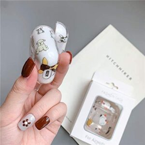 Airpods Case, NIFENY Cute Clear Airpod Case Cover Hard Airpods Accessories Protective Case Portable & Shockproof for Women Girls Compatible with AirPods 2 & 1 Charging Case. (Dogs)