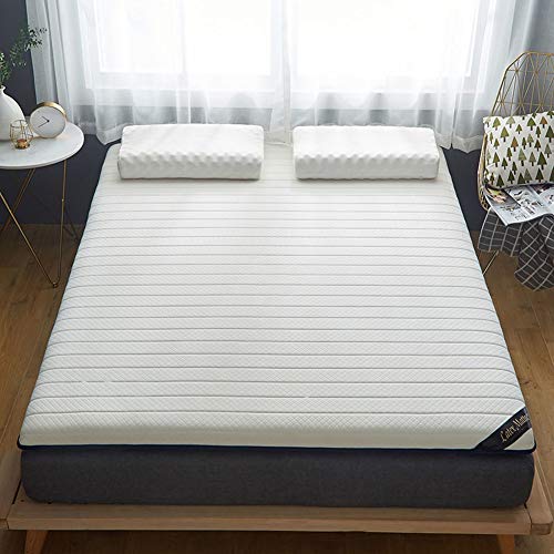 100% Natural Latex Mattress,Breathable Super Soft Foldable Tatami Mattress for Single Double Guest Bedroom Kids Room White Full:120x200cm