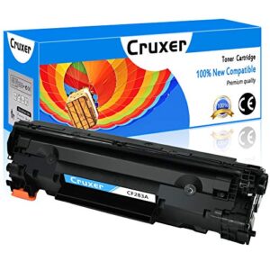 cruxer compatible toner cartridge replacement for hp 83a cf283a use with laserjet pro m201n m201dw m125fn m125fw m127fn m127fw m225dn m225dw m225rdn series printer (black, 1-pack)